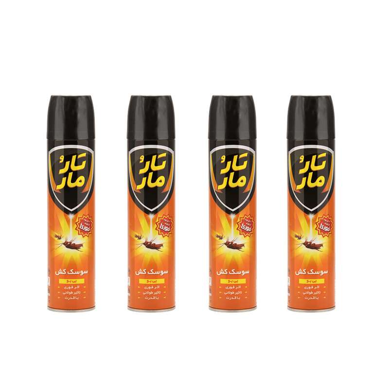 اسپری سوسک کش تارومار مدل insect-killer-4 حجم 400 میلی لیتر بسته 4 عددی