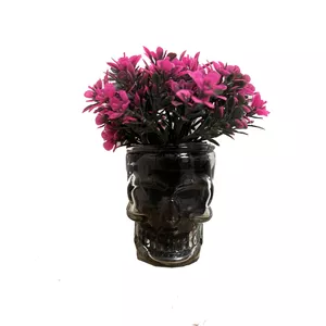 گلدان به همراه گل مصنوعی مدل اسکلتی مستر فلاور