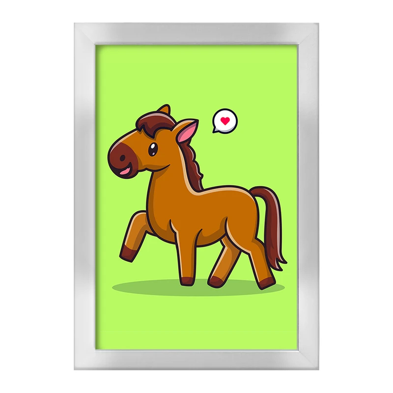 تابلو خندالو طرح حیوانات بامزه اسب کد 29664