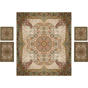 ست 5 تکه روتختی ترمه نگین خاتم طرح افشار کد 5