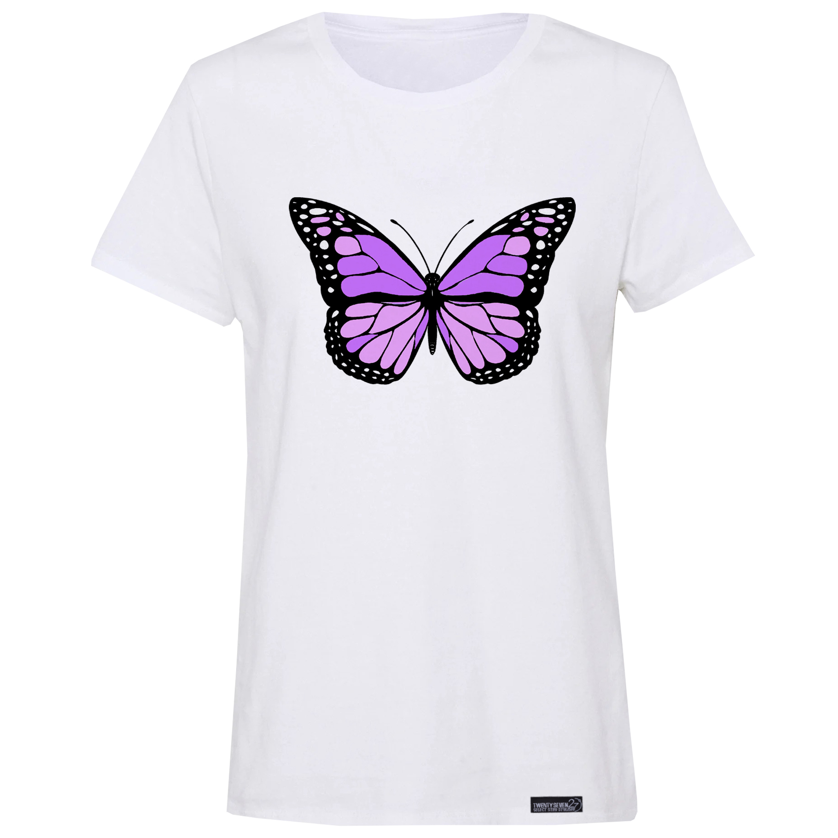 تی شرت آستین کوتاه زنانه 27 مدل پروانه کد RN599