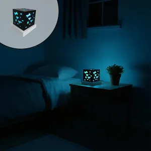 آباژور رومیزی مدل  مکعب ماینکرفت کد M1