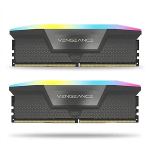 رم دسکتاپ کورسیر مدل vengeance rgb ddr5 دو کاناله ظرفیت 32 گیگابایت فرکانس 5200 مگاهرتز تایمینگ cl40 با هیت سینک خنک کننده
