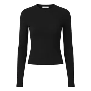 کراپ بلوز آستین بلند یقه گرد زنانه مدل سایان