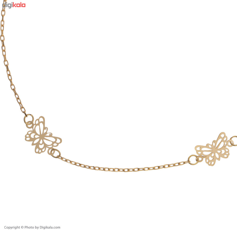 پابند طلا 18 عیار زنانه گالری یارطلا مدل پروانه کد PA03