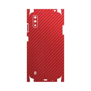 MAHOOT Red-Fiber-FullSkin Cover Sticker for Samsung Galaxy A01