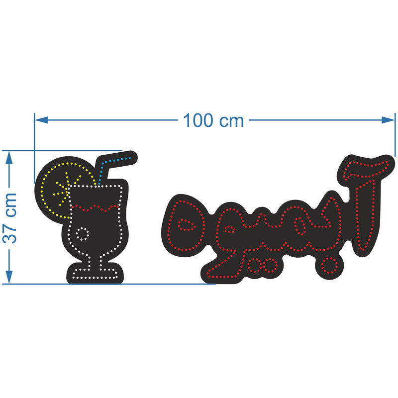 تابلو ال ای دی طرح آبمیوه آیاز کد 466 مجموعه دو عددی