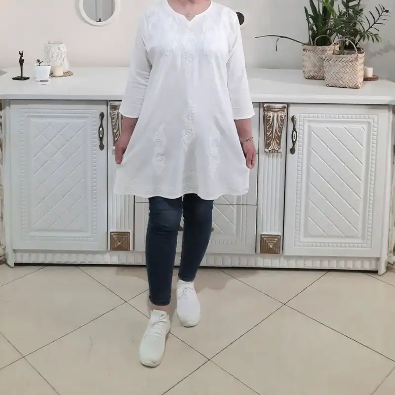 مانتو زنانه مدل هندی گل دوزی شده ریما