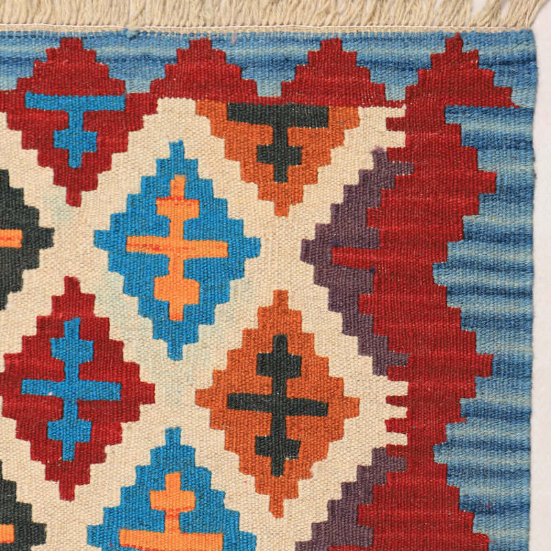 گلیم دستبافت یک و نیم متری مدل قشقایی کد 4031038