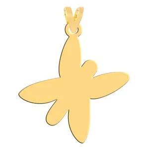 آویز گردنبند طلا 18 عیار زنانه فرشته مدل پروانه WNL-000505
