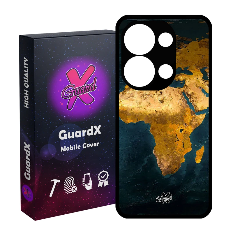 کاور گارد ایکس طرح Map مدل Glass10291 مناسب برای گوشی موبایل شیائومی Redmi Note 13 Pro 4G / Poco M6 Pro 4G