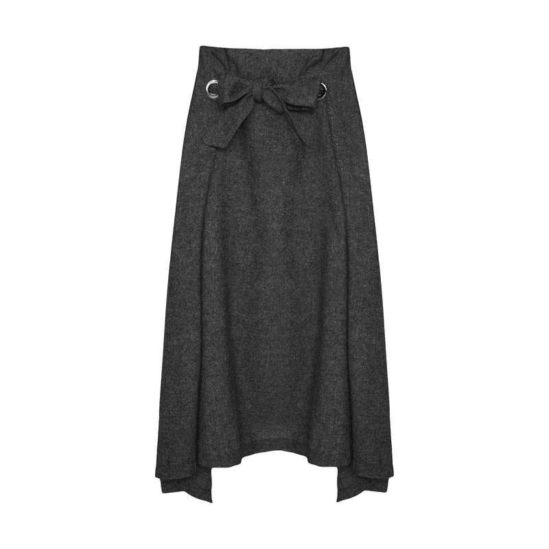 دامن زنانه هفت مدل 75782 رنگ طوسی تیره