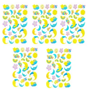 برچسب طرح ماه و ستاره کد st12 مجموعه 5 عددی