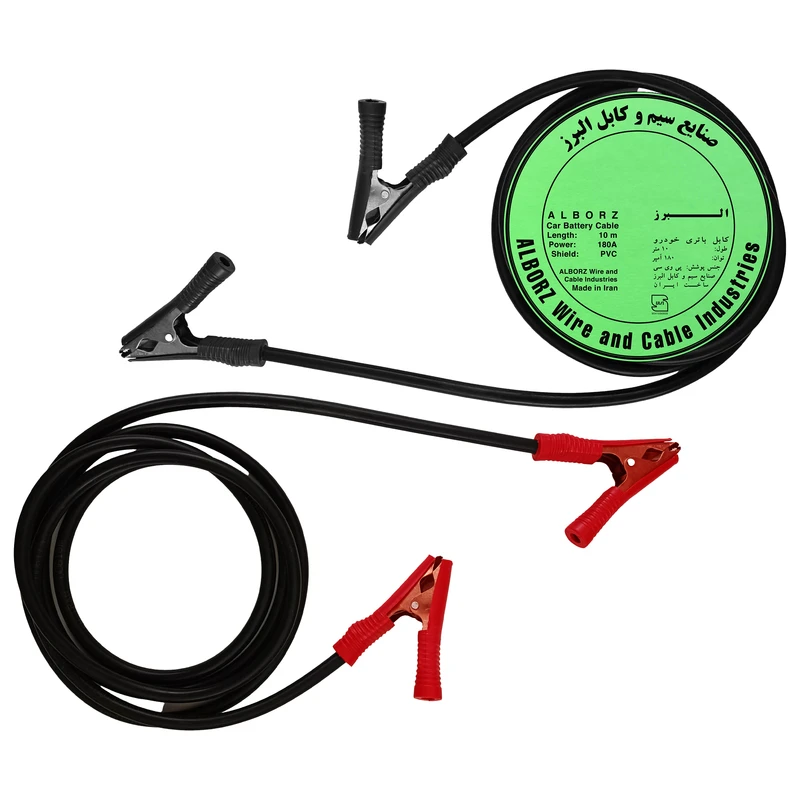 کابل اتصال باتری خودرو البرز مدل HDMI 180A-10m مجموعه دو عددی