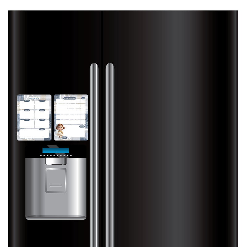 تخته وایت برد لاژید مدل برنامه ریزی درسی سایز 14x18 سانتی متر مجموعه 2 عددی