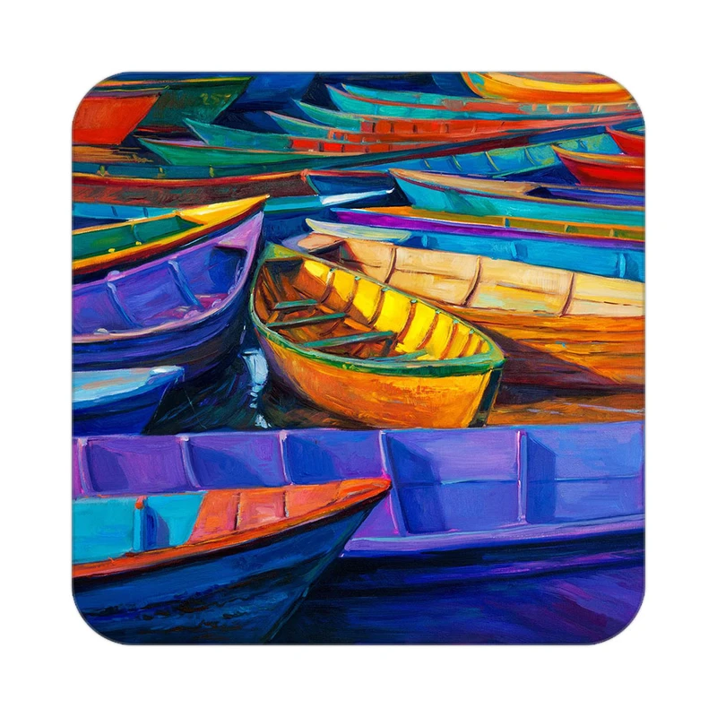 زیر لیوانی کاکتی طرح نقاشی رنگ روغن مدل mg10573