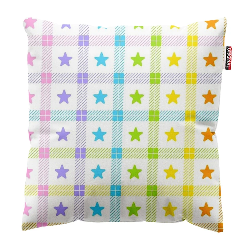 کوسن پاد آفرین طرح ستاره های رنگی کد 5080 سایز 30*30 سانتی متر