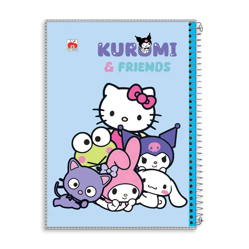دفتر مشق 60 برگ آلما طرح KURUMI & FRIENDS مدل طلقی کد 7627