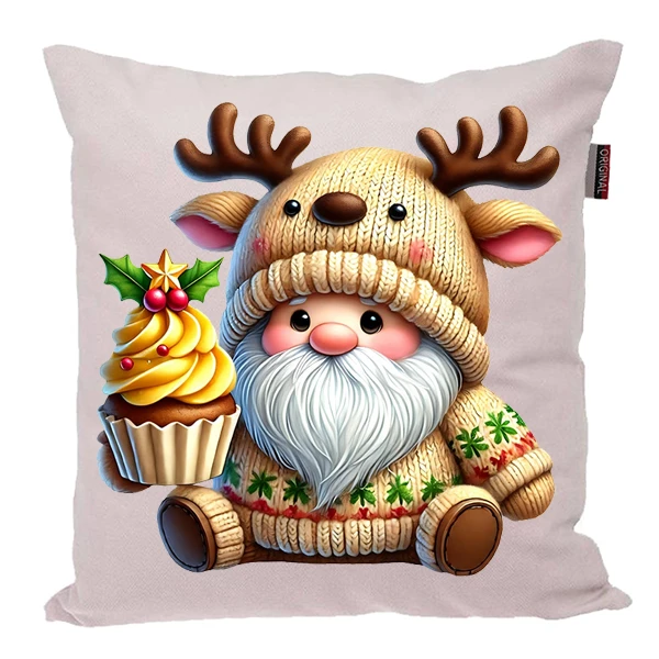 کوسن پاد آفرین مدل زمستان طرح عروسکی کریسمس کد PK30306