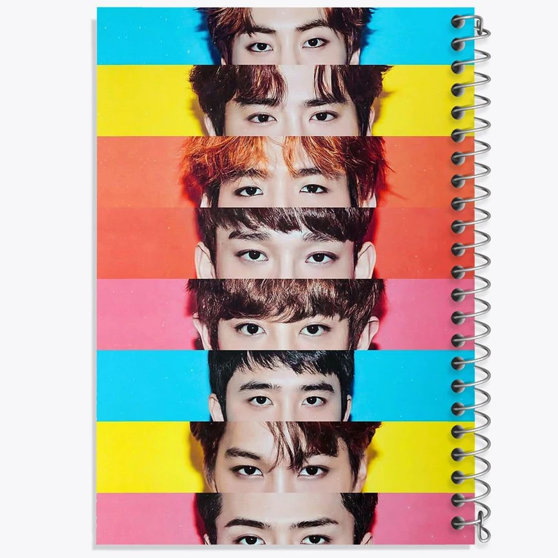 دفتر مشق 50 برگ خندالو مدل گروه موسیقی اکسو EXO کد 2844