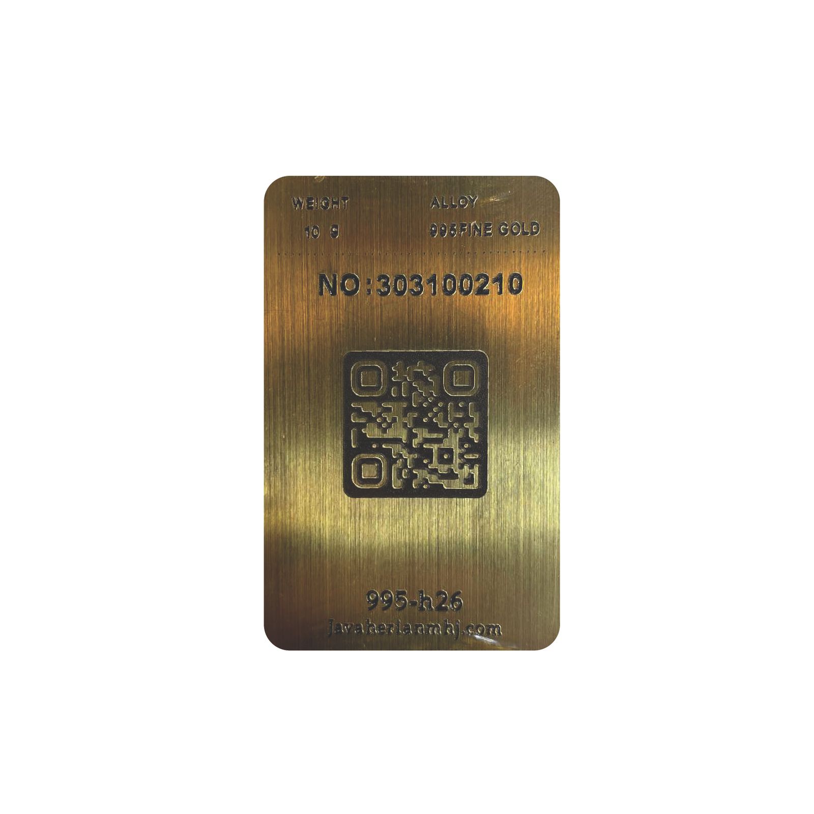 شمش طلا 24 عیار جواهریان مدل jv10 - - 2