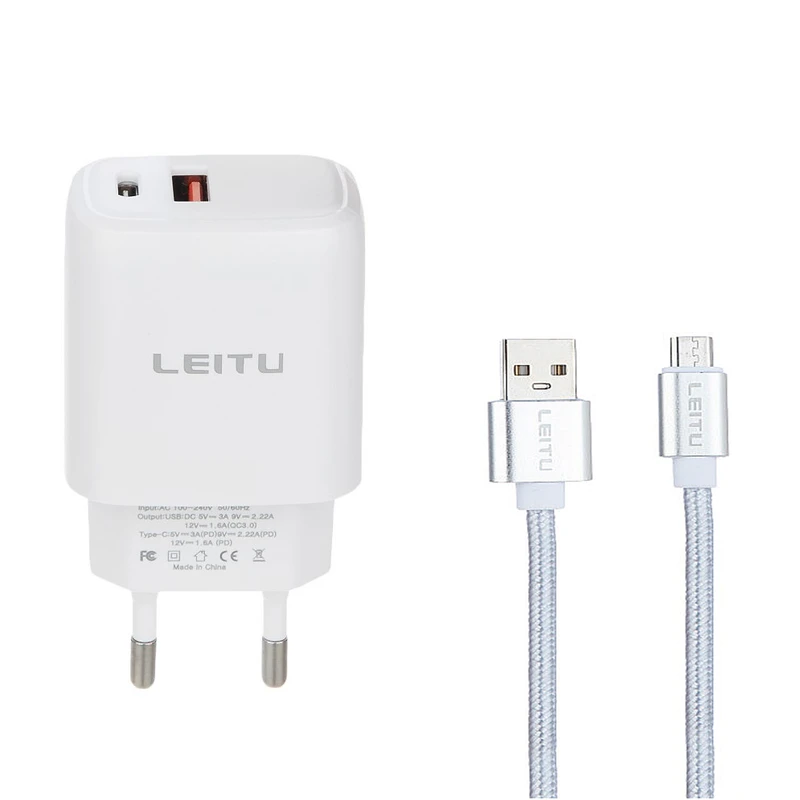 شارژر دیواری لیتو مدل LH13 به همراه کابل تبدیل microUSB