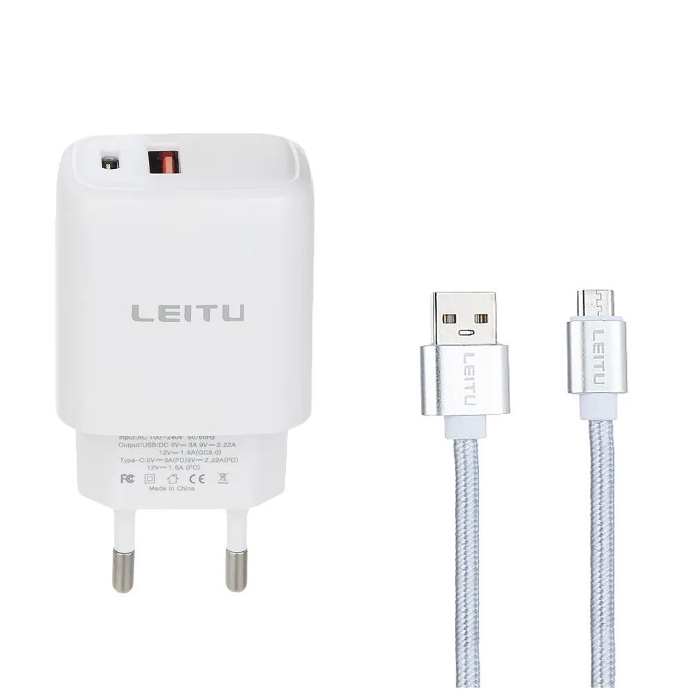 شارژر دیواری لیتو مدل LH13 به همراه کابل تبدیل microUSB