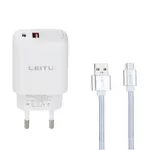 شارژر دیواری لیتو مدل LH13 به همراه کابل تبدیل microUSB