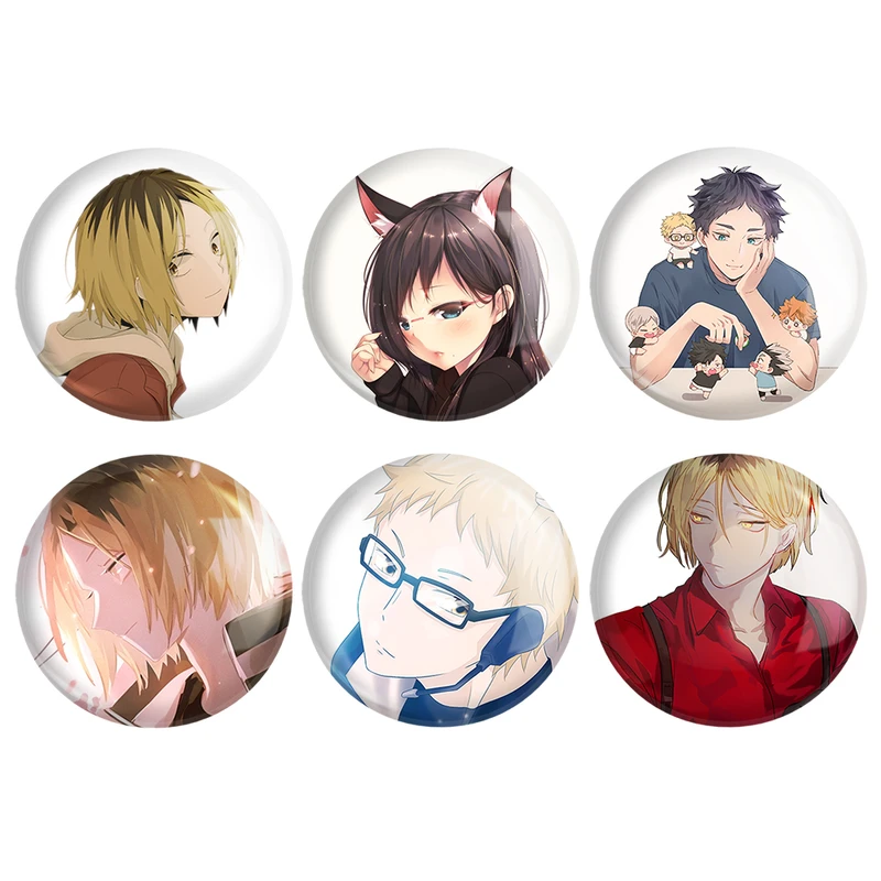 مگنت خندالو طرح انیمه هایکیو Haikyu کد 984A مجموعه 6 عددی