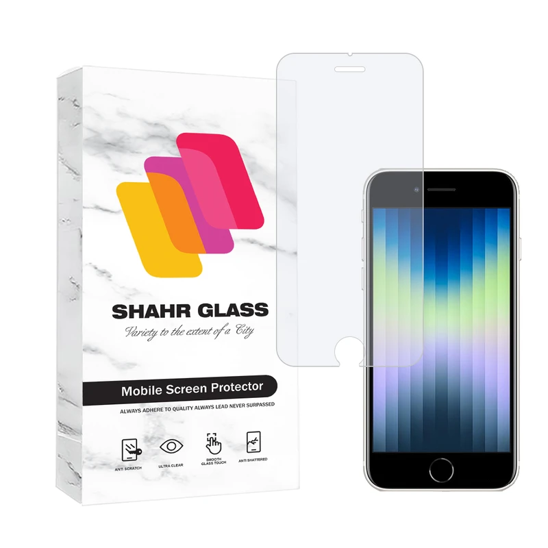 محافظ صفحه نمایش ساده شهر گلس مدل SIMPLSH مناسب برای گوشی موبایل اپل iphone SE 2022
