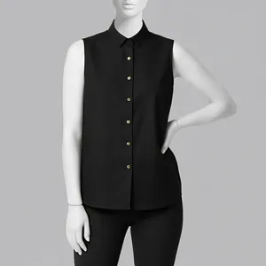 شومیز بدون آستین یقه گرد زنانه مدل K5