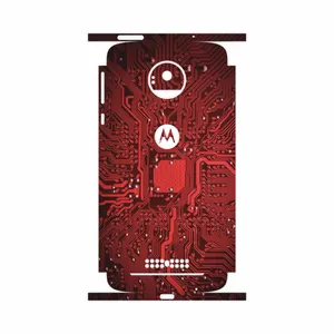 MAHOOT Red Printed Circuit Board-FullSkin Cover Sticker for Motorola Moto Z