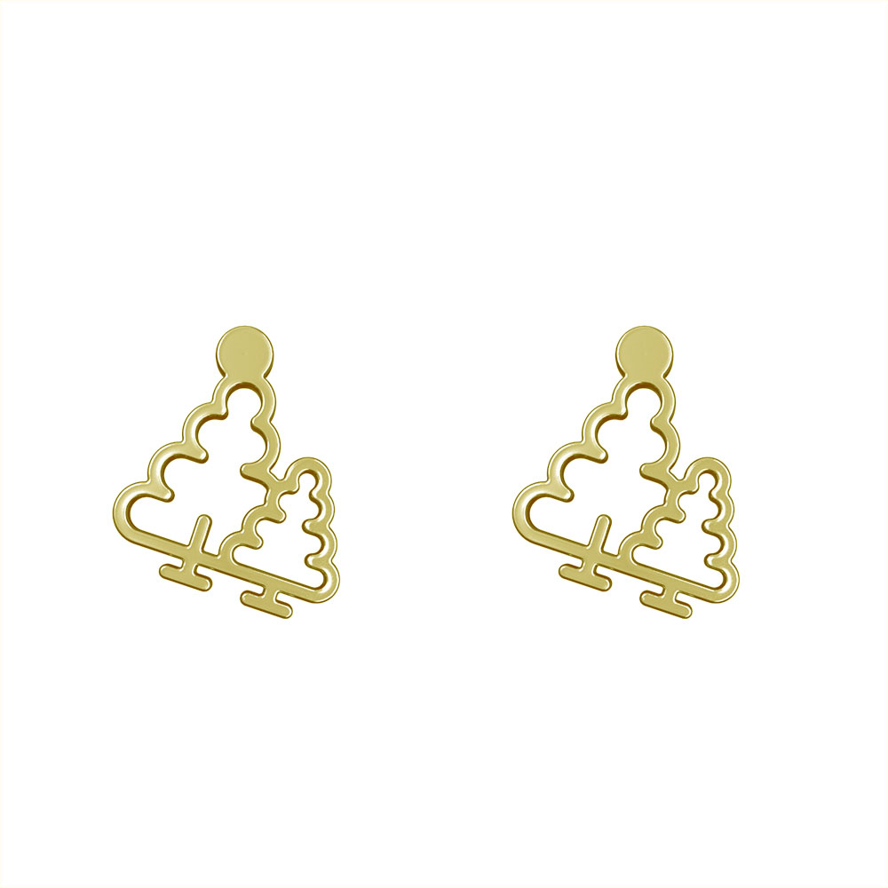 گوشواره طلا 18 عیار زنانه مدوپد مدل درخت کد GA1-15808