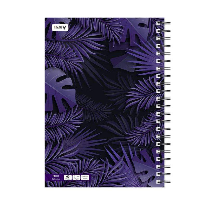 دفتر 120 برگ ویتادل طرح گل مدل 10