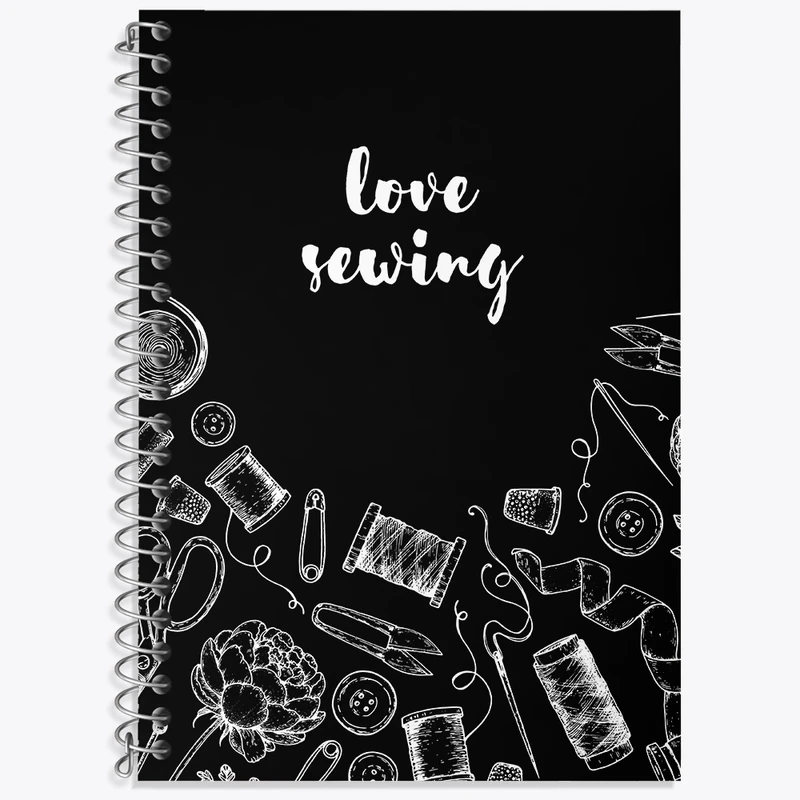 دفتر زبان 50 برگ خندالو مدل دو خط طرح خیاطی کد N575