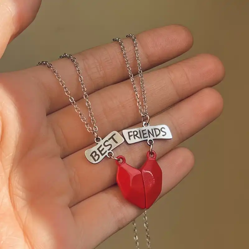 گردنبند مدل Best friends آهنربایی مجموعه دو عددی