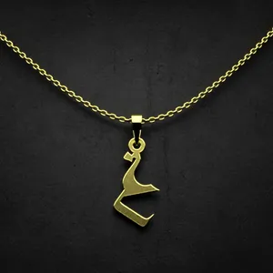 گردنبند طلا 18 عیار زنانه مدوپد مدل حرف غ کد I2-1-1642