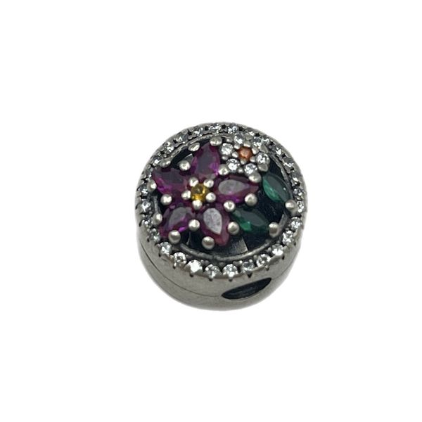 آویز گردنبند نقره زنانه پاندورا مدل gnoce flower clip charm 65288