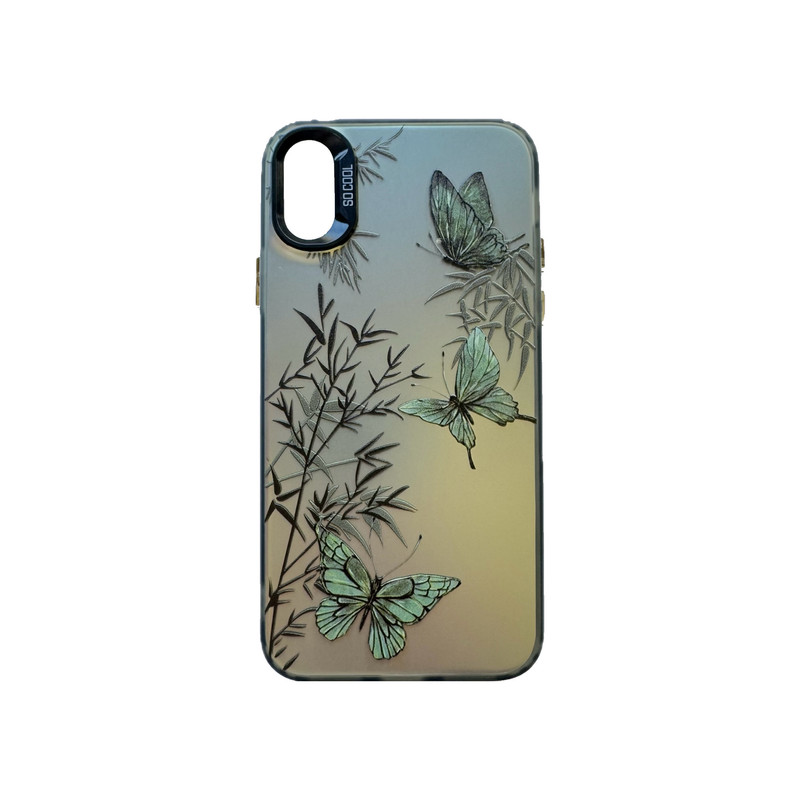 کاور مدل سوکول طرح پروانه و بامبو کد Bamboo74 مناسب برای گوشی موبایل اپل iPhone X / XS