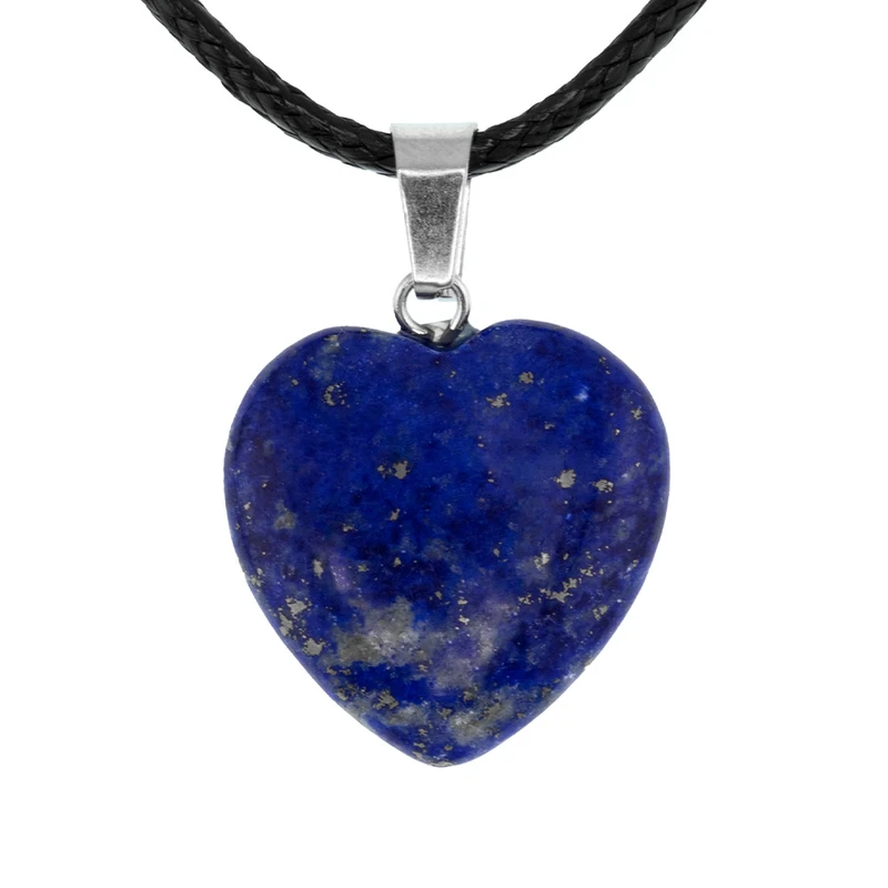 گردنبند زنانه برانت طرح سنگ لاجورد قلبی