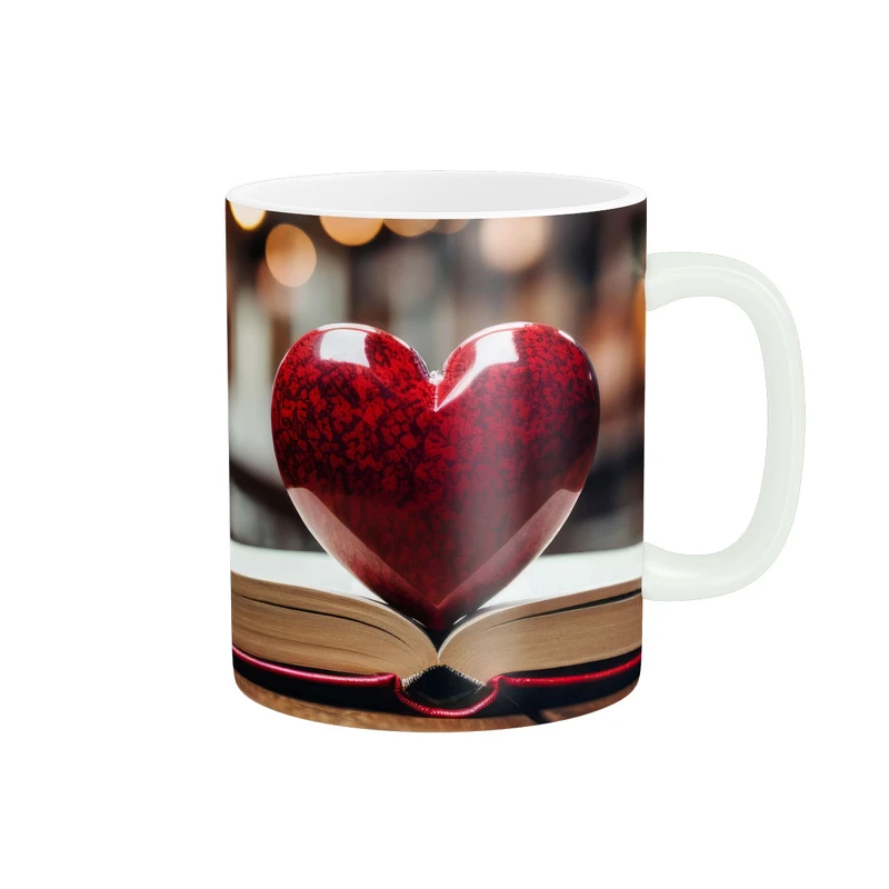 ماگ پاد آفرین مدل قلب و کتاب کد 21