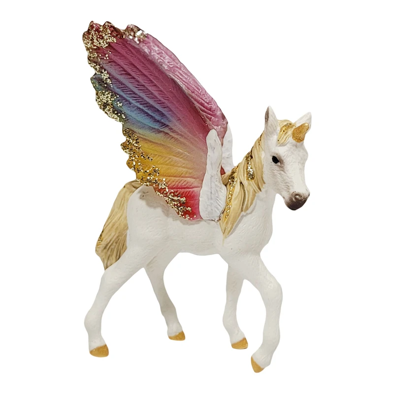 فیگور مدل اسب تک شاخ بالدار ارتفاع 9 سانتی متر