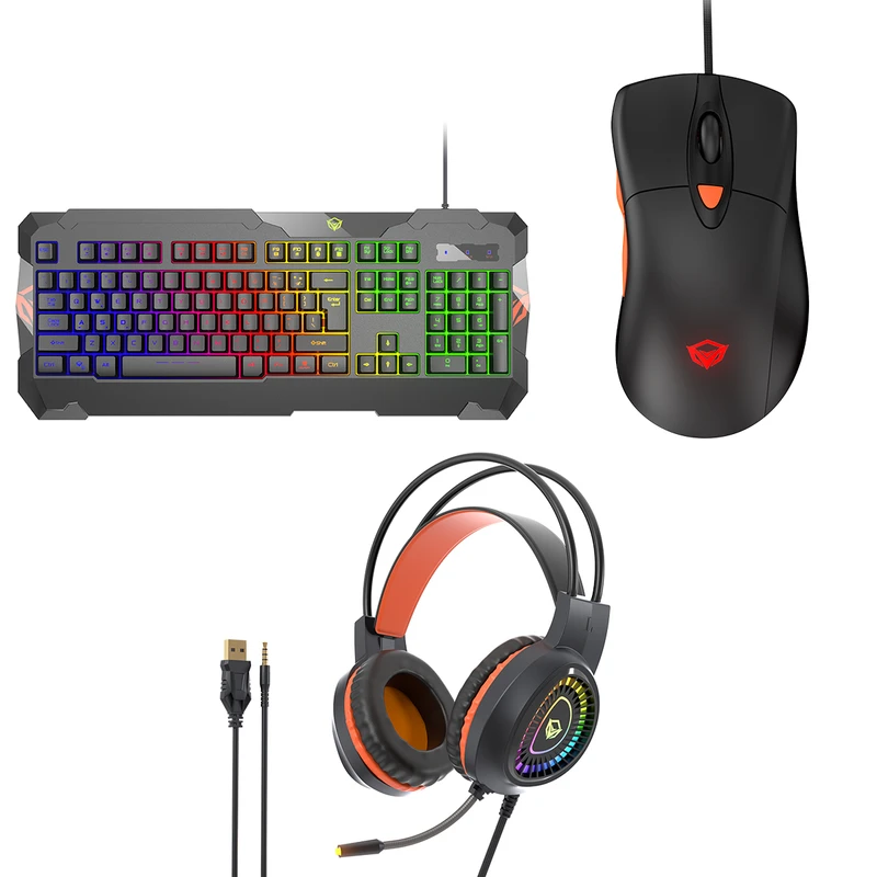 کیبورد مخصوص بازی میشن مدل c505 به همراه هدست و ماوس