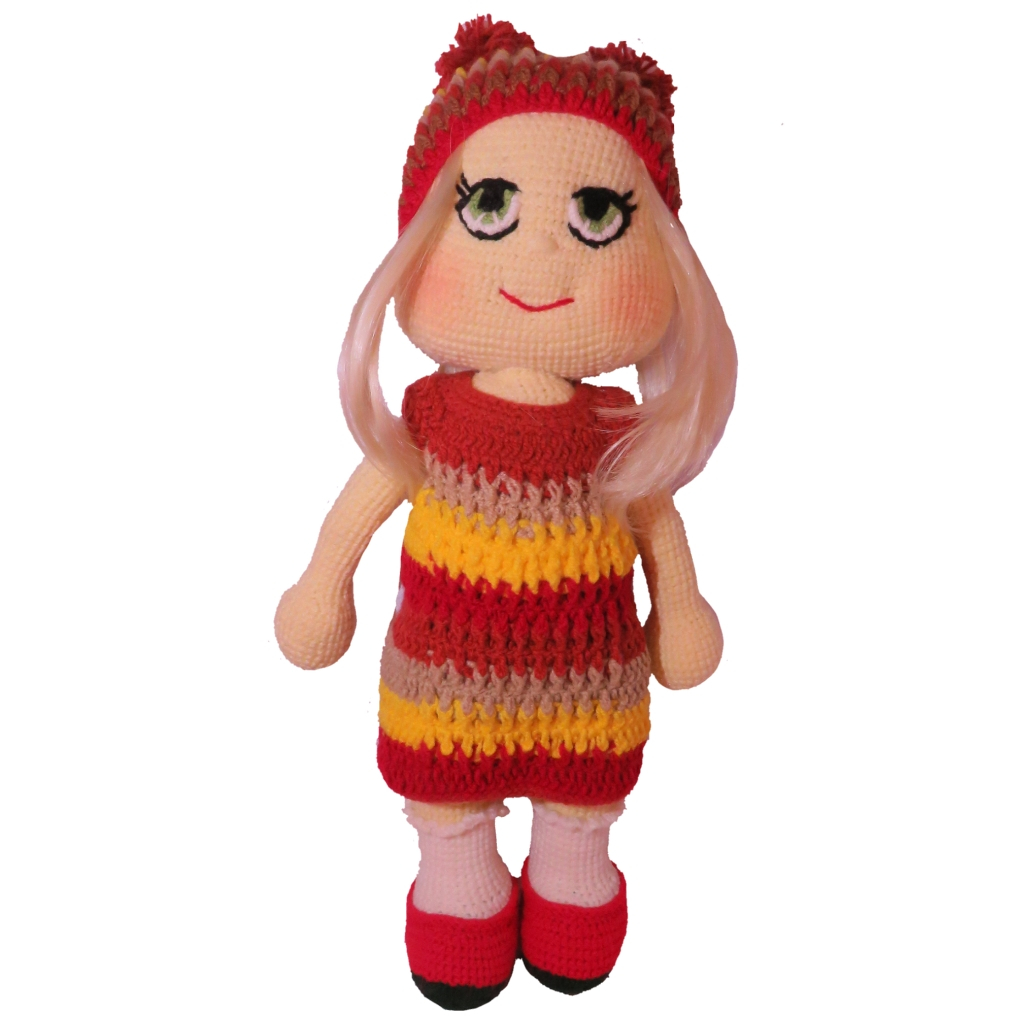 عروسک بافتنی طرح دختر