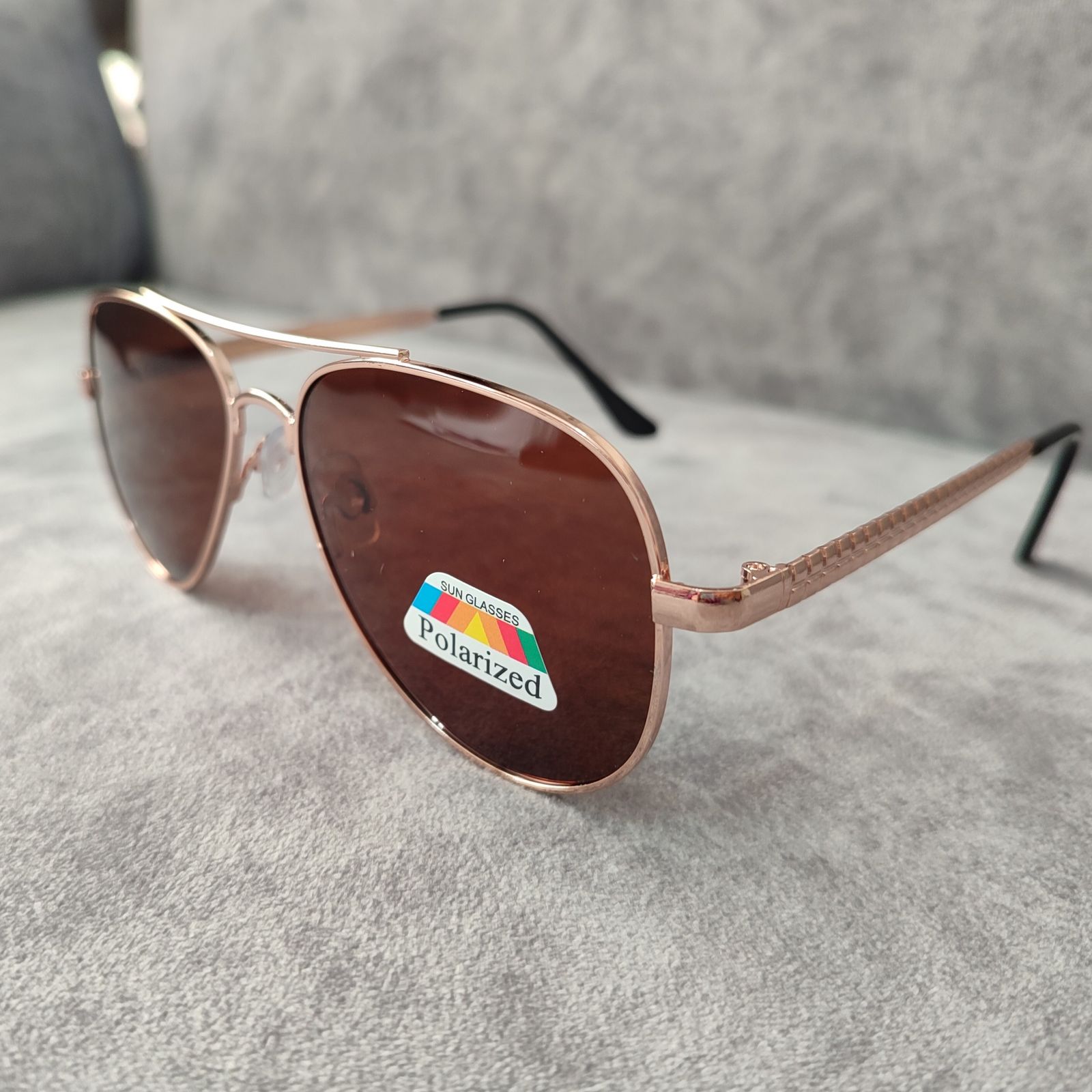 عینک آفتابی مدل خلبانی پلاریزه کد 0165 UV400  -  - 5