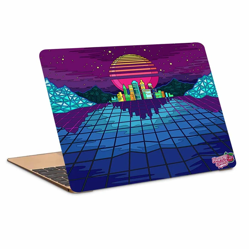 استیکر لپ تاپ طرح the night city کد P-03مناسب برای لپ تاپ 15.6 اینچ