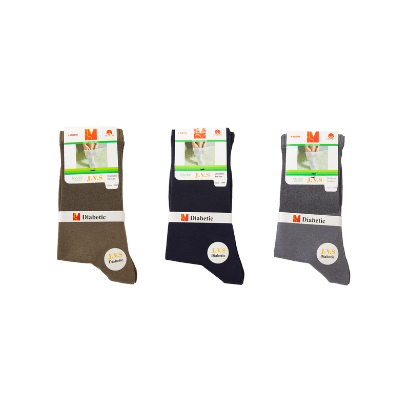 جوراب ساق بلند مردانه مدل آنتی باکتریال بسته 3 عددی