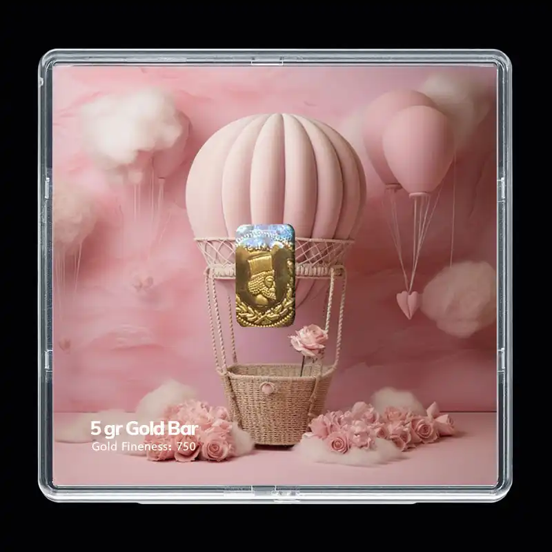 شمش طلا 18 عیار مدوپد مدل بالن کد SG-10282