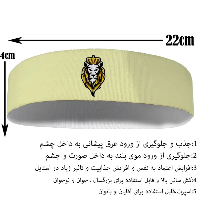 هدبند ورزشی آی تمر مدل شیر کد 316