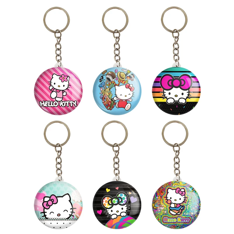 جاکلیدی خندالو مدل هلو کیتی Hello Kitty کد 1563A مجموعه 6 عددی